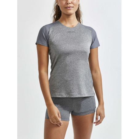 T-Shirt Running CRAFT Femme ADV Essence SS Tee  Gris AH 2021
