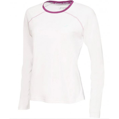 T-Shirt BABOLAT Femme Manches Longues CORE Blanc / Violet