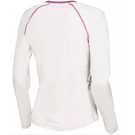 T-Shirt BABOLAT Femme Manches Longues CORE Blanc / Violet