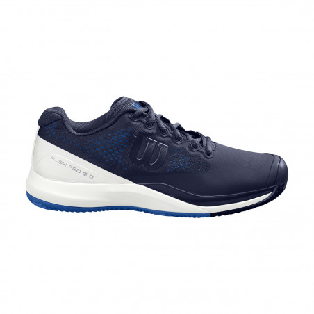 Chaussures WILSON Homme RUSH PRO 3.0 Clay Terre Battue Marine / Blanc PE 2020