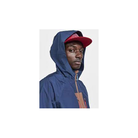 Veste à capuche Running CRAFT Homme PRO TRAIL HYDRO JACKET Marron / Bleu AH 2022
