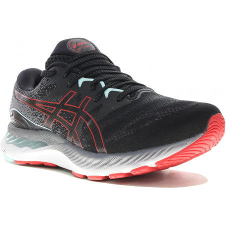 Chaussures Running ASICS Homme GEL-NIMBUS 23 Noir / Rouge AH 2021