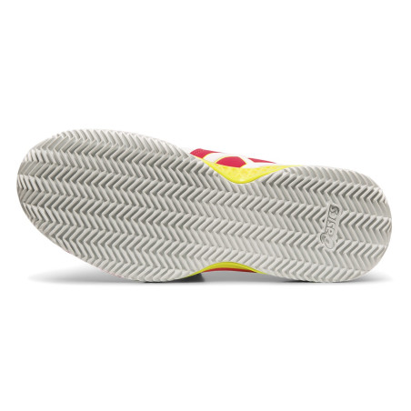 Chaussures ASICS Femme Gel-Resolution 7 Terre Battue Blanc/Rose/Jaune AH 2019