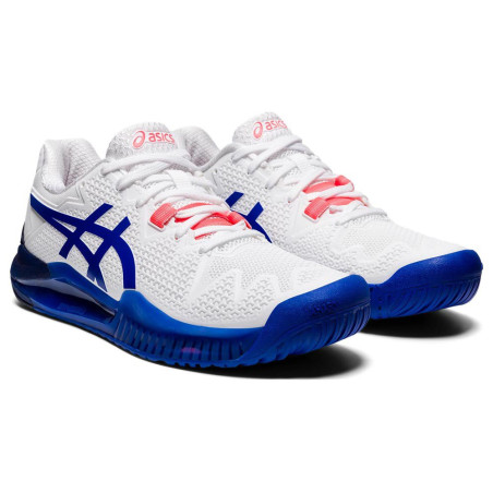 Chaussures ASICS Femme GEL-RESOLUTION 8 Toutes Surfaces Blanc / Bleu AH 2021