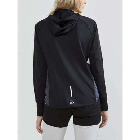 Veste à capuche Running CRAFT Femme ADV Warm Jacket Noir / Ecru 2021