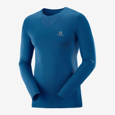 T-Shirt Running Manche longue SALOMON Homme SENSE LS Bleu...