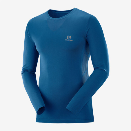 T-Shirt Running Manche longue SALOMON Homme SENSE LS Bleu AH 2021