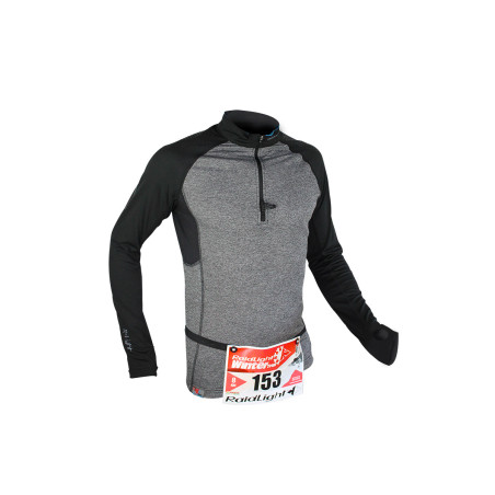 Veste demie-zippée Running RAIDLIGHT Homme Performer XP ML Noir / Gris AH 2017