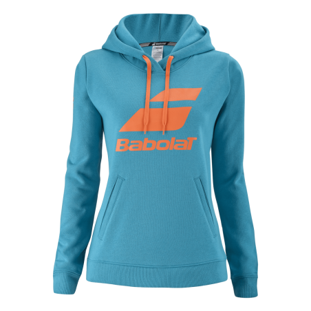 Veste à capuche BABOLAT Femme EXERCISE Hood Sweat Bleu / Orange 2021