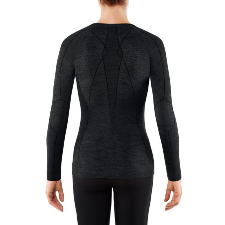 T-Shirt mancheslongues FALKE Femme W Wool Tech Gris AH 2022