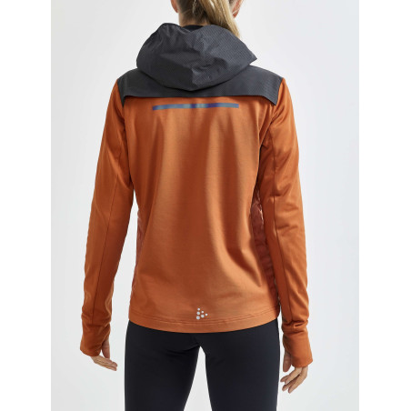 Veste Running CRAFT Femme Zippée Lumen Subzero Jacket Ocre / Noir AH 2020