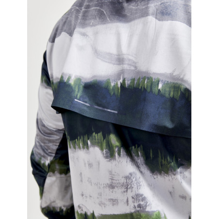 Veste à capuche Running CRAFT Homme Zippée Hydro Jacket Multi-Cactus AH 2021