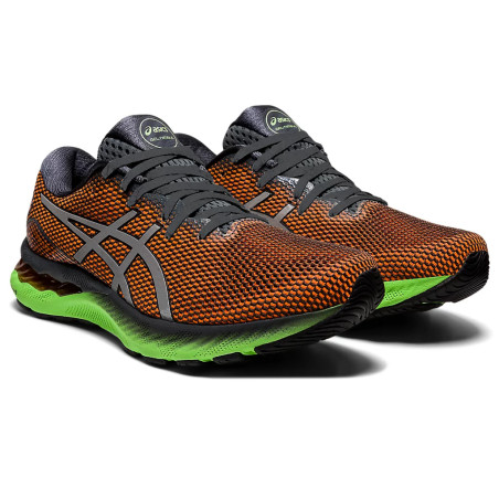 Chaussures Running ASICS Homme GEL-NIMBUS 23 LITE SHOW Orange / Vert AH 2021