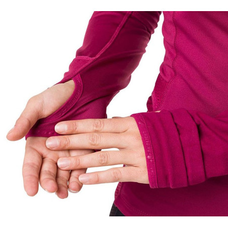 Veste demi-zippée Running RAIDLIGHT Femme Wintertrail LS Bordeaux PE 2019