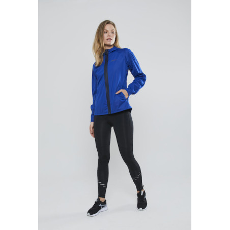 Veste à capuche Running CRAFT Femme Zippée Hydro Jacket Bleu AH 2019