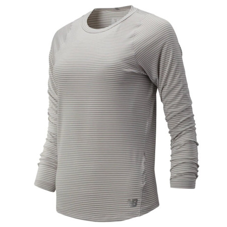 T-Shirt Manches Longues Running NEW BALANCE Femme Seasonaless Gris AH 2019