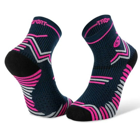 Chaussettes Running BV SPORT Courtes TRAIL ULTRA Bleue / Rose 2021