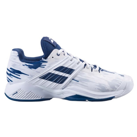 Chaussures BABOLAT Homme PROPULSE FURY Toutes Surfaces Blanche / Bleu PE 2022