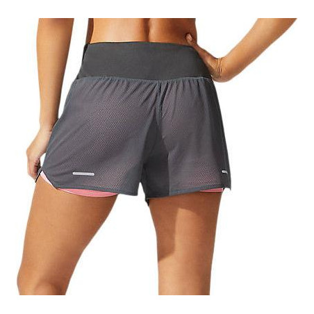 Short Running ASICS Femme VENTILATE 2 in 1 3.5 IN Gris / Rose PE 2021