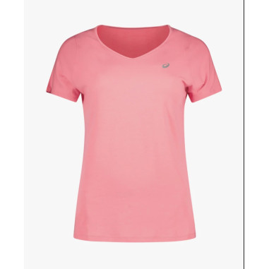 T-Shirt Running ASICS Femme V-NECK SS TOP Rose...