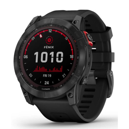 Montre GARMIN FENIX 7X SOLAR Edition Gray avec bracelet Noir PE 2023