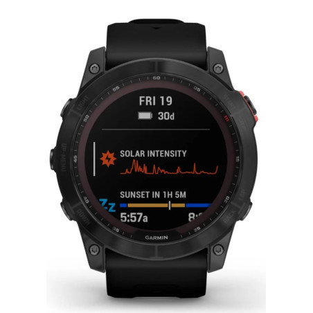 Montre GARMIN FENIX 7X SOLAR Edition Gray avec bracelet Noir PE 2023