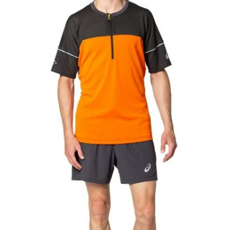 T-Shirt Running ASICS Homme Fujitrail Top Orange PE 2021