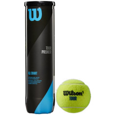 Tube de 4 balles WILSON TOUR PREMIER All Court