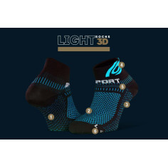 Chaussettes Running BV SPORT Ligth 3D Courte noir / Bleu... 2
