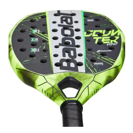 Raquette Padel BABOLAT COUNTER VIPER Verte / Noire (365 g) 2022