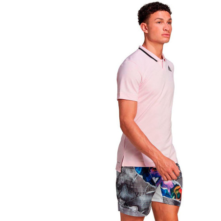 Polo ADIDAS Homme US SERIES Rose / Noir AH 2022