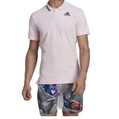 Polo ADIDAS Homme US SERIES Rose / Noir AH 2022