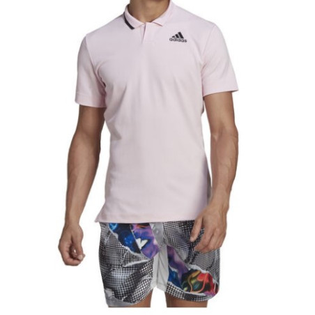 Polo ADIDAS Homme US SERIES Rose / Noir AH 2022