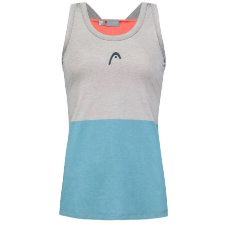 Débardeur HEAD Femme PADEL TECH TANK TOP Gris / Bleu PE 2023 