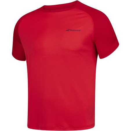 T-Shirt BABOLAT Homme PLAY Crew Neck Crew Rouge Tomate PE 2020