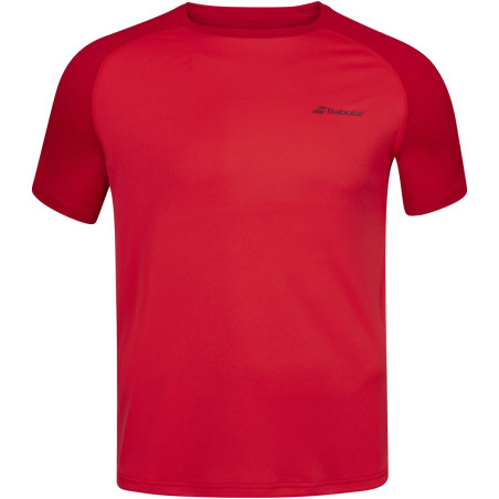 T-Shirt BABOLAT Homme PLAY Crew Neck Crew Rouge Tomate PE 2020