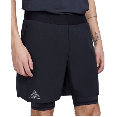 Short Running CRAFT Homme PRO TRAIL 2IN1 Noir...