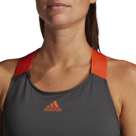Débardeur ADIDAS Femme Y-TANK PRIMEBLUE Gris / Orange PE 2020