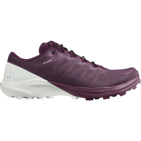 Chaussures Running SALOMON Femme SENSE 4 PRO Pourpre / Blanc