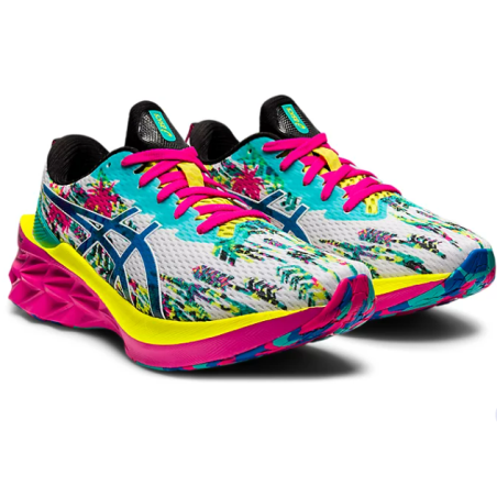 Chaussures Running ASICS Femme NOVABLAST 2 Rose / Jaune / Vert PE 2022