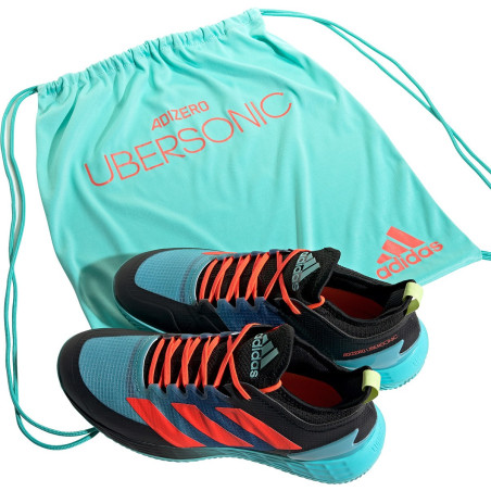 Chaussures ADIDAS Homme ADIZERO UBERSONIC 4 Terre Battue Noir / Bleu PE 2022