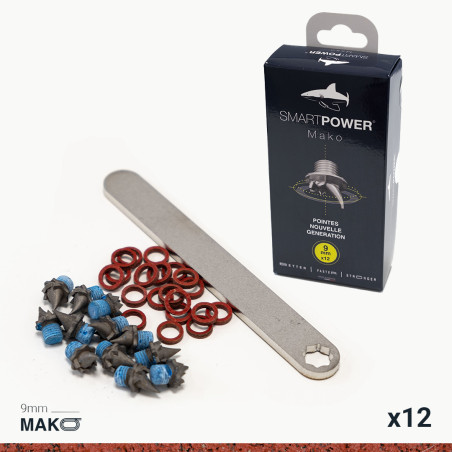Pointes MAKO SMARTPOWER 9 MM  X 12 + CLE  2023