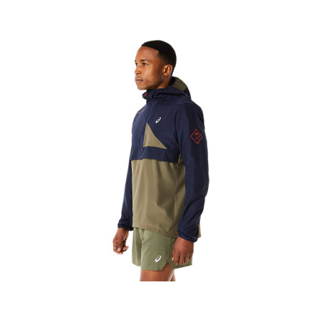 Veste ASICS Homme FUJITRAIL ANORAK Marine / Kaki 2022