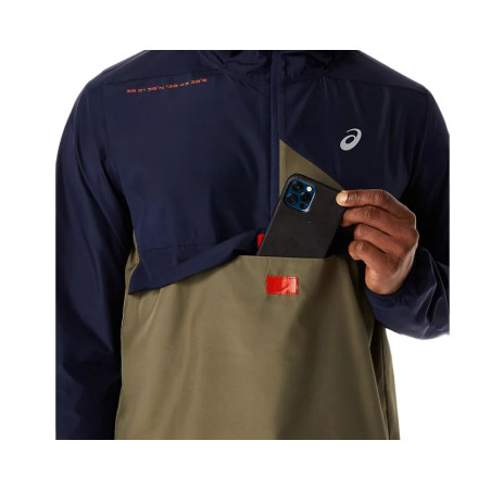 Veste ASICS Homme FUJITRAIL ANORAK Marine / Kaki 2022