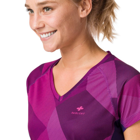 T-Shirt Running RAIDLIGHT Femme Manches Courtes TECHNICAL Pourpre/Violet PE 2020