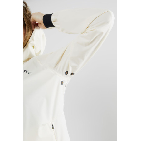 Veste à capuche Running CRAFT Femme Zippée Hydro Jacket Ecru PE 2020