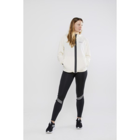 Veste à capuche Running CRAFT Femme Zippée Hydro Jacket Ecru PE 2020