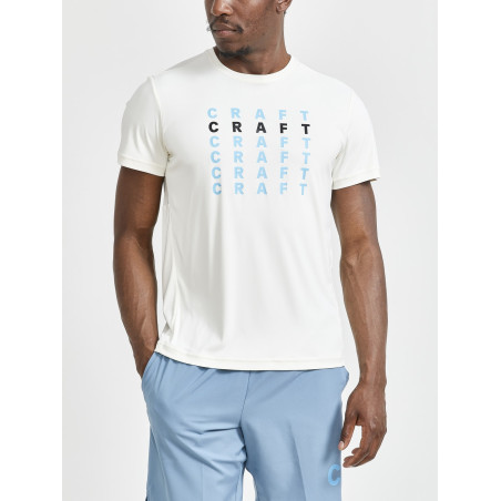 T-Shirt Running Homme CRAFT CORE CHARGE SS Ecru