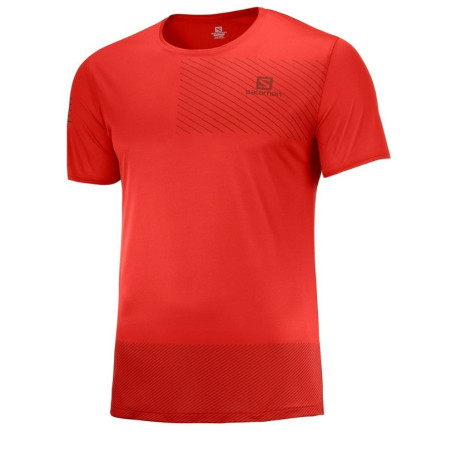 T-Shirt Running SALOMON Homme SENSE TEE Rouge / Noir AH 2021