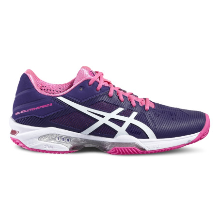 Chaussures ASICS Femme Gel-Solution Speed 3 Terre Battue Pourpre/Fushia PE 2016